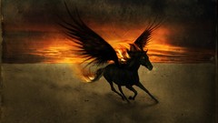 Horses pegasus fantasy art