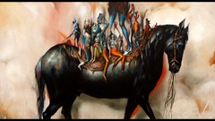 Horses surreal art Esao Andrews