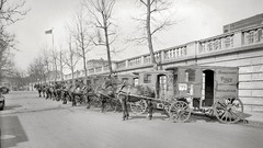 Horses Taxi vintage monochrome USA historic