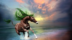 Horses unicorns artwork