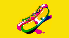 Hotdogs Simple Background yellow