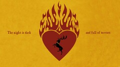house baratheon yellow background heart game of thrones