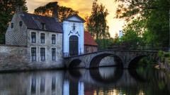 Houses Bridges buildings rivers