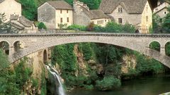 Houses France Bridges waterfalls