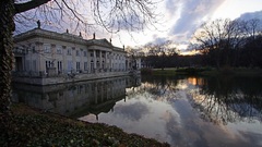 Houses lakes reflections