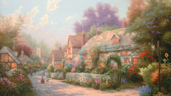 Houses paintings Thomas Kinkade