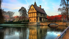 Houses rivers HDR Photography