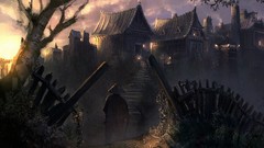 Houses Villages artwork fantasy art