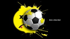 humor demotivational balls smiley soccer paint splatter