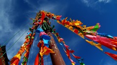 Hungary multicolor blue skies