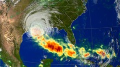 Hurricane outer space time lapse Katrina