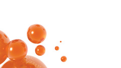 Iburst white orange bubbles