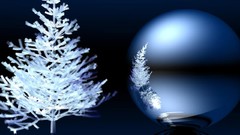 Ice abstract Christmas 3d