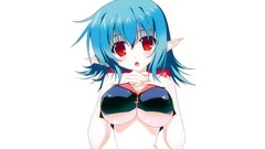 Ice Anime blue hair anime girls choco kokonobi