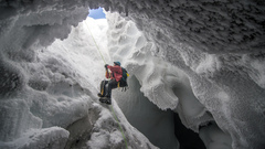 ice Arctic cave climbing People nature outdoors