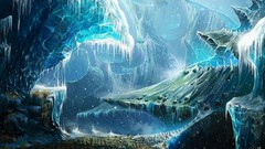Ice artwork fantasy art cavern