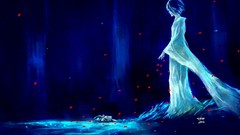 Ice bleach flower petals kuchiki rukia Kuchiki byakuya artwork 