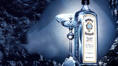 Ice blue glass bottles