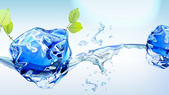 Ice blue Plant abstract