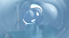 Ice cave visual paradox