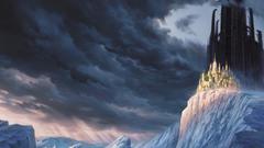 Ice clouds Castles fantasy