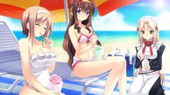 Ice cream Beaches game cg cleavage bikini Anata no Koto o Suki 