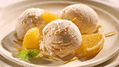 Ice cream dessert lemons