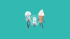 Ice cream family light bulbs Pun