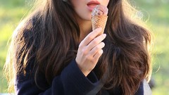 Ice cream sunglasses skirts brunettes zooey deschanel