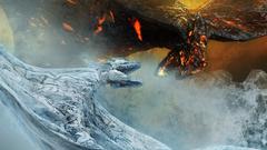 Ice Dragons fire battles