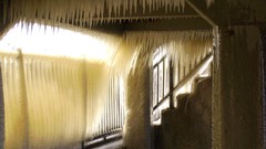 Ice Frozen indoors stairways