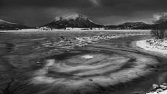 Ice lakes grayscale