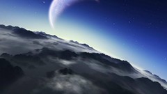 Ice Mountains nature moon