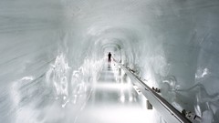 Ice railing Frozen ice cave