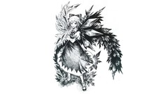 Ice Shoes wings crystals dress white background grin socks 