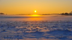 Ice sunrise Landscapes nature