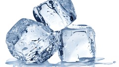 Ice white background ice cubes