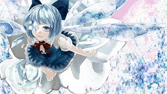 Ice wings Fairies dress Ribbons bows blue eyes short hair 