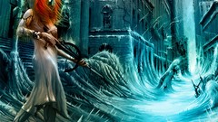 Ice woman weapons Robots science fiction redheads futuristic