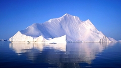 Icebergs calm water nature