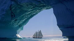 Icebergs Sailboats Greenland