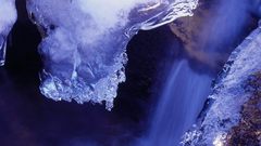 Icy waters spring nature