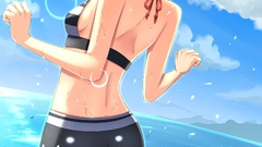 Idolmaster ocean brunettes swimsuits