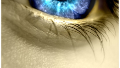 In The eye blue