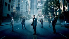 inception Movies Leonardo DiCaprio gun cityscape Men weapon City