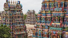 India Temples multicolor cityscapes