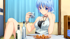 Indoors blue eyes food