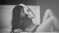 Indoors brunettes models Leya Nebula