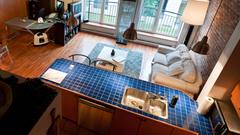 Indoors interior kitchen sink