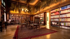 Indoors room Library brown